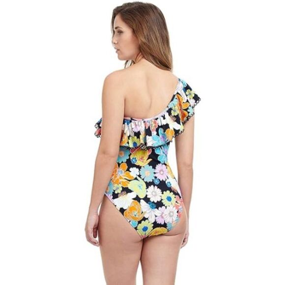 Profile by Gottex Women's Rising Sun One Shoulder One-Piece Swimsuit Size 14 - Picture 4 of 10